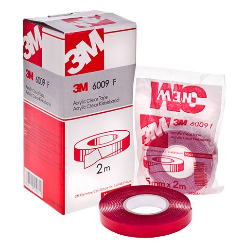 Стрічка липка двостороння 6009F- 9мм*1м/прозора