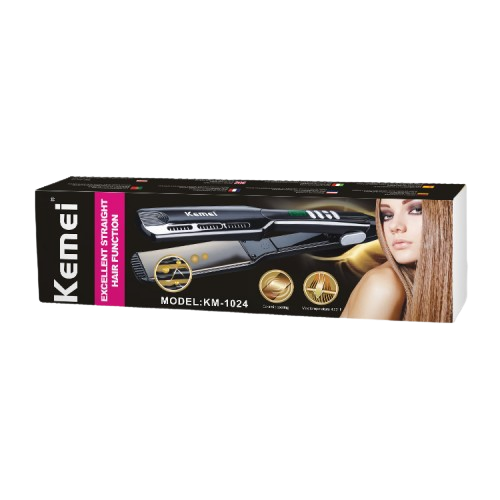 Компактный утюжок выпрямитель для волос с керамическим покрытием Kemei JB-KM-1024 | Зображення 1