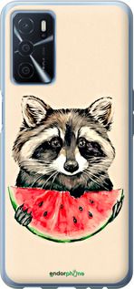 Чохол на Oppo A54s Єнотик з кавуном "4605u-3473-2448"