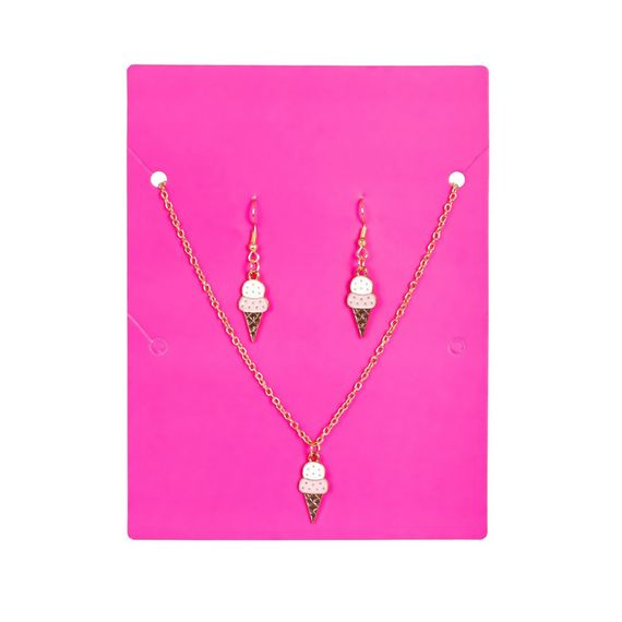 Біжутерія дитяча 2 в 1 Ice-Cream Fashion T24607 сережки + підвіска | Зображення 1