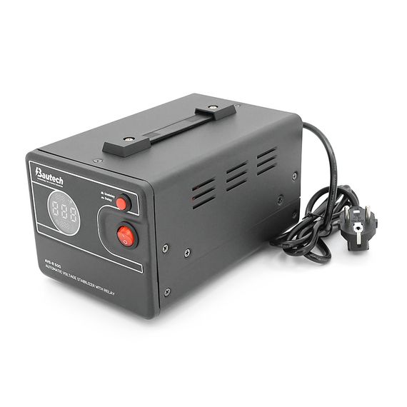 Стабілізатор напруги релейний Bautech AVS-R500VA/300W однофазний, підлогового монтажу, LED дисплей, діапазон 150-270V, AC230±8%, | Зображення 1