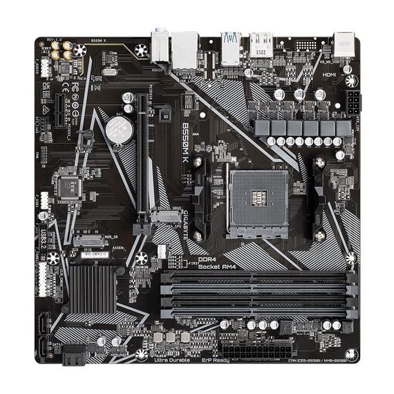 Материнская плата GIGABYTE B550M_K sAM4 B550 4xDDR4 M.2 HDMI DP mATX | Зображення 1