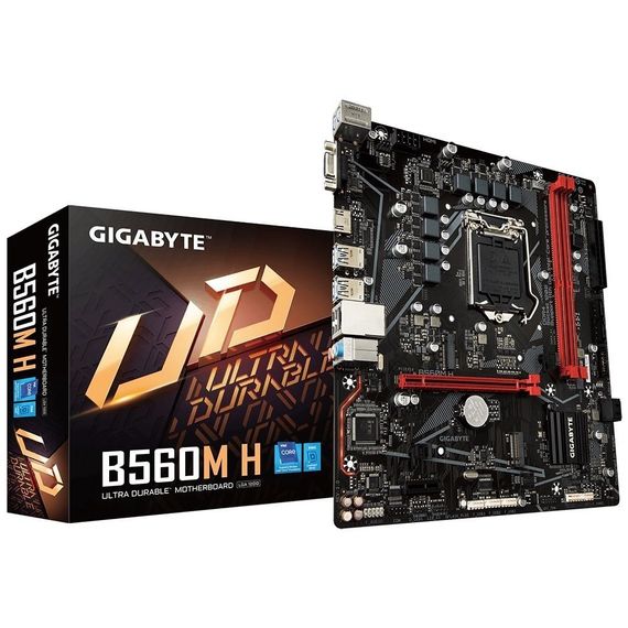 Материнська плата Gigabyte  B560M H s1200 B560 2xDDR4 M.2 HDMI VGA Type-C mATX (B560M_H) | Зображення 4