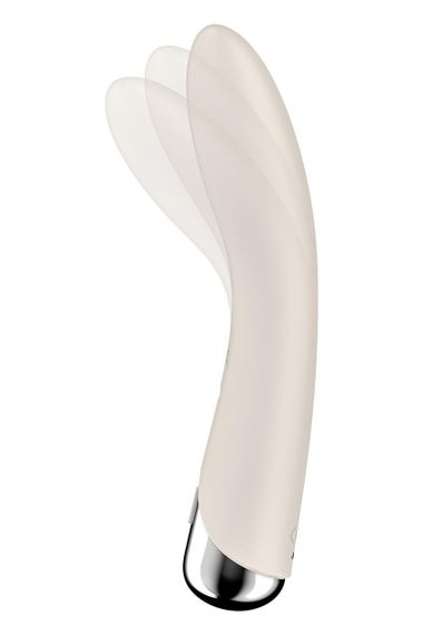 Вібратор для точки G Satisfyer Spinning Vibe 1 з ротацією, молочний Sex Aura