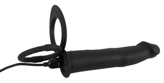 Анальний вібратор на пульті з кільцем на пеніс (чорний) Sex Aura | Зображення 7