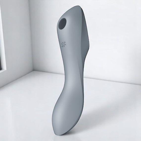 Вакуумний стимулятор з вібрацією Satisfyer Curvy Trinity 3, Сірий — потужна стимуляція та розкішне задоволення