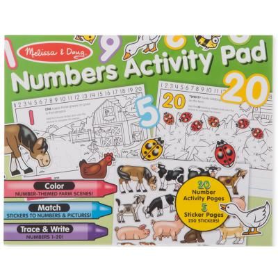 Набор для творчества Melissa&amp;Doug Альбом раскрасок-наклеек Цифры (MD8566)
