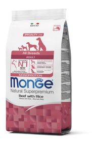 Корм Monge Monoprotein All breeds Adult Manzo сухой с говядиной для взрослых собак всех пород 15 кг