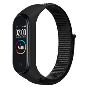 Ремешок Nylon New для Xiaomi Mi Band 3/4/5/6/7 Black
