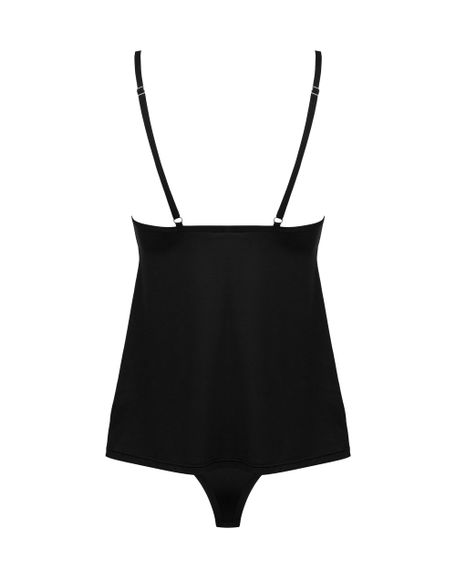 Комплект майки та трусики Obsessive Bella Rou top Чорний XS/S | Зображення 5