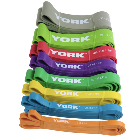 Резинка для фитнеса York 35-75кг - 2080x85x4,5 мм, серый | Зображення 7
