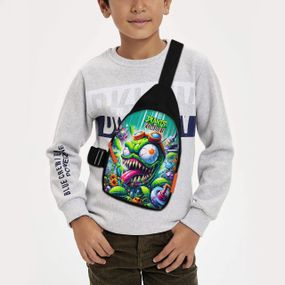 Сумка через плече дитяча Рослини проти зомбі 29х17 см сумка слінг для хлопчика (02151)