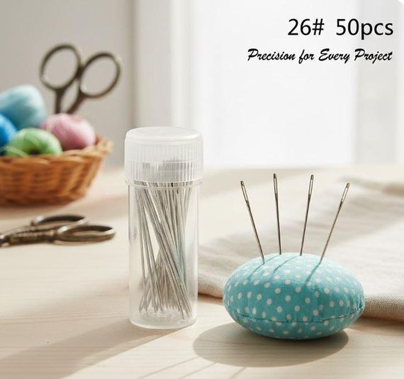 Набір голок для вишивання №26 з великим вушком, 50 шт. у тубусі | Зображення 2
