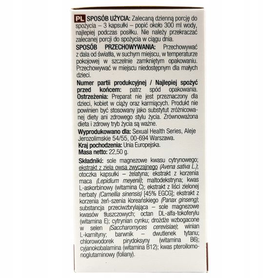 Капсули для підвищення кількості та якості сперми Supl diety-Cum On (ціна за упаковку, 30 таблеток) | Зображення 2