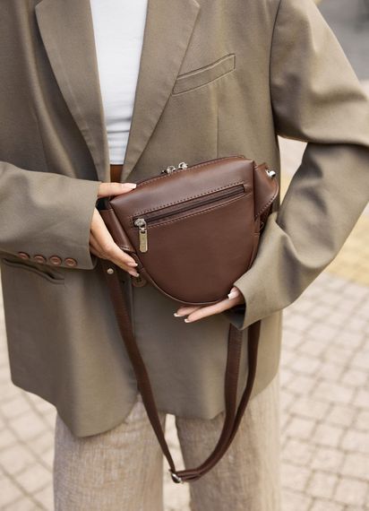 Женская кроссоди сумка бананка Sambag Sofi шоколад 20×18×5 см (88193020) | Зображення 3