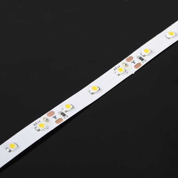Светодиодная лента негерметичная теплый оттенок 12V 4.8W 3528 WW WH PCB IP20 1m (BY-022/60) | Зображення 3