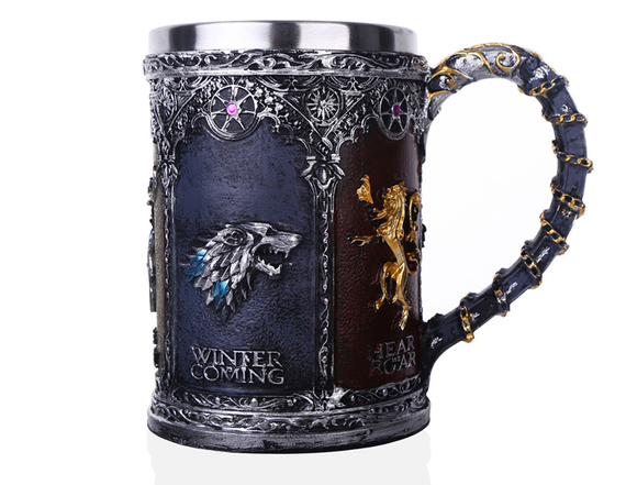 Кружка «Гра престолів» 500 мл — келих із нержавіючої сталі в стилі Stark, Winter is Coming
