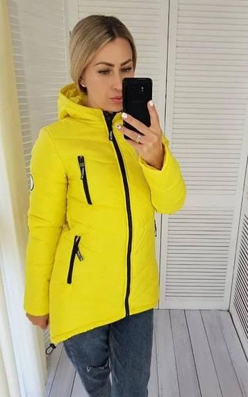 Елегантна жіноча парка, арт. 300, жовтий | Зображення 7
