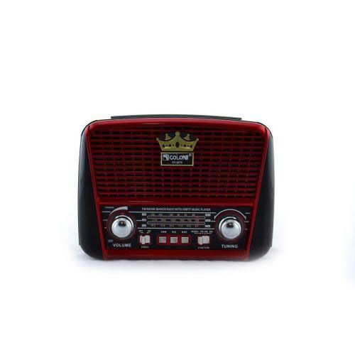 Радиоприёмник Golon RX-455S USB / аккумулятор солнечная панель. Красный с черным | Зображення 6
