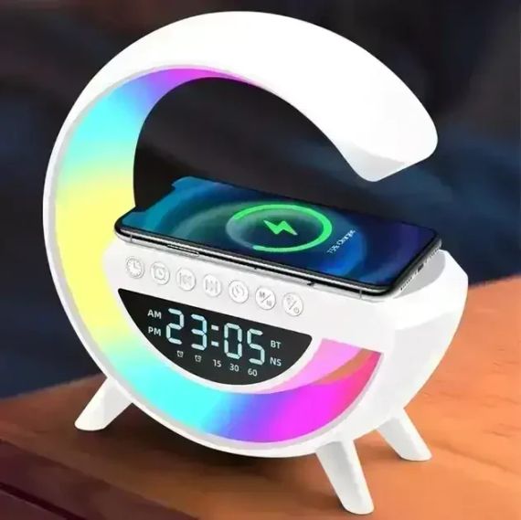 ОЧЕНКА! Настільна смарт-лампа, нічник BT-3401 RGB Rainbow з Bluetooth-колонкою (Плохе паковання 2865) | Зображення 5