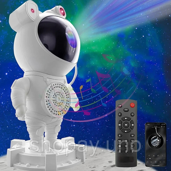 Ночник проектор зоряного неба Астронавт із Bluetooth колонкою Sky Star Astronaut Bambi ZZ-202 | Зображення 2