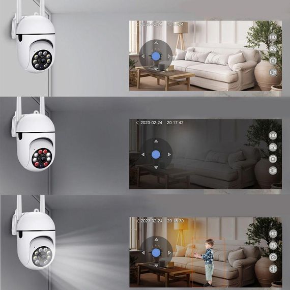 Вулична поворотна IP-камера з датчиком руху, 2MP, NJ PRO, IP360 / Бездротова WIFI камера відеоспостереження | Зображення 2