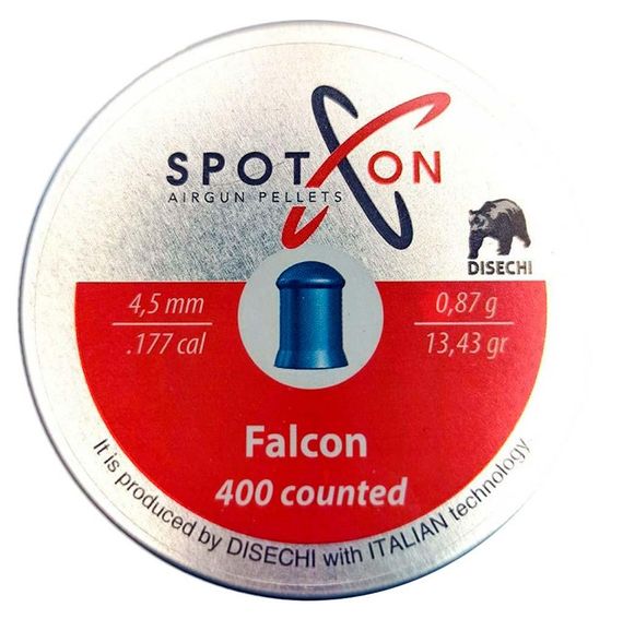 Кулі Spoton Falcon 0.87 гр кал.4.5мм 400шт Кулі для пневматики Кульки для пневматики Кулі пневматика Кульки