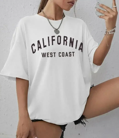 Футболка жіноча з принтом повсякденна L Білий