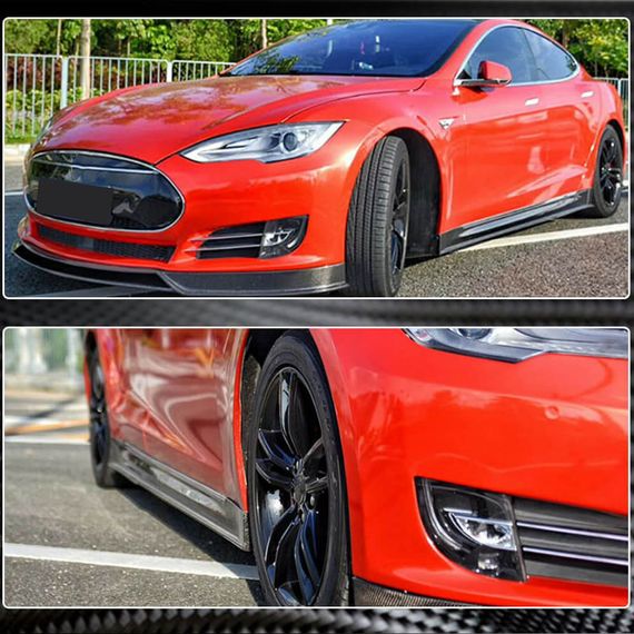 Накладки на пороги V1 (2014-2021, Карбон) для Tesla Model S 2012– гг | Зображення 2