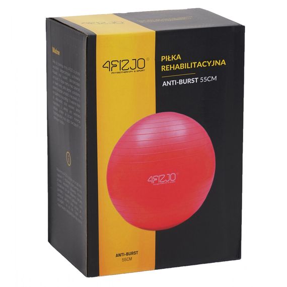 М'яч для фітнесу (фітбол) 4FIZJO 55 см Anti-Burst Red 4FJ0031 (P-5907222931509) | Зображення 2