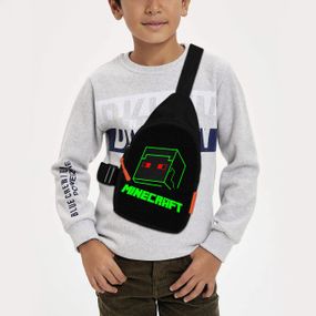 Сумка через плече дитяча Minecraft Кріпер 29х17 см сумка слінг для хлопчика (02091)