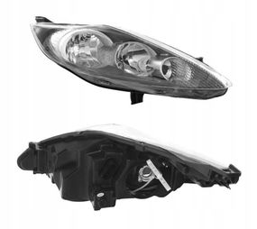 Фара Передняя Ford Fiesta 2008-2013 Правая H7/H1, Черная Рамка, Электро регулировка С моторочиком
