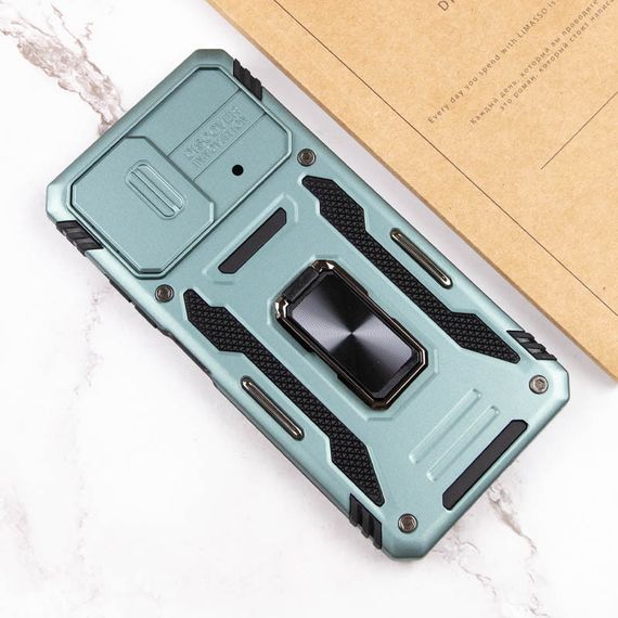 Ударостійкий чохол Camshield Army Ring для Xiaomi Poco X5 5G / Note 12 5G Силікон, Зелений/Light Green | Зображення 5