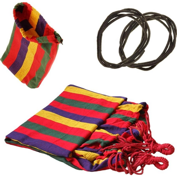 Двомісний гамак Supretto, Гамак з дерев'яними перекладинами   знижка