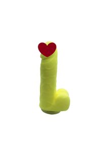 Крафтовое мыло-член с присоской Чистий Кайф Yellow size S натуральное Sex Aura