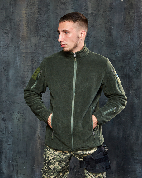 Тактична флісова кофта хакі M XL | Зображення 2