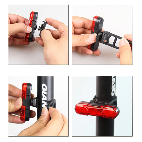 Велосипедный фонарь задний габаритный маячoк 8821-5COB micro USB, встроенный аккумулятор | Зображення 2