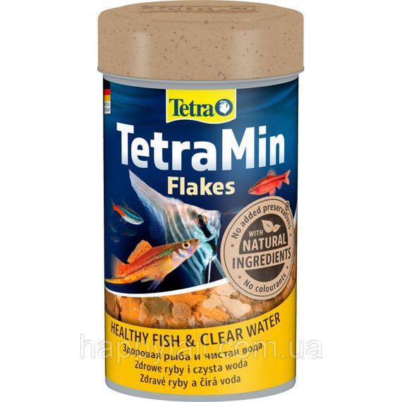 Корм TetraMin Flakes 100 мл — Основні пластівці для всіх видів тропічних риб