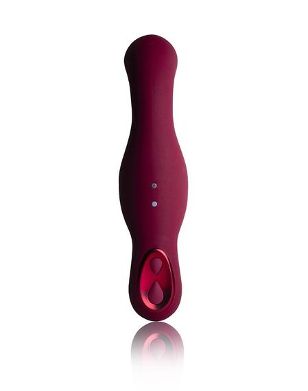 Універсальний sit-on-top вібратор Rocks Off Ruby Glow Blush, пульт ДК | Зображення 2