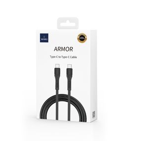 Кабель Type-C to Type-C 100cm Wiwu Armor Series 100W /white/ Wi-C005