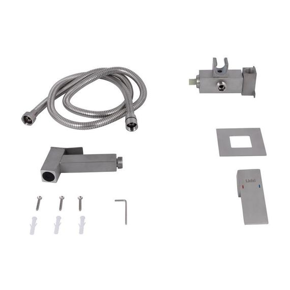 Набір для гігієнічного душу Lidz Kubis 111 Nickel LDKUB111NKS46106 прямокутний | Зображення 5