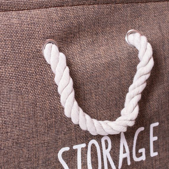 Кошик для білизни 40×33×36 (см) м'який 47 (л) Коричневий HP-41-1 | Зображення 4