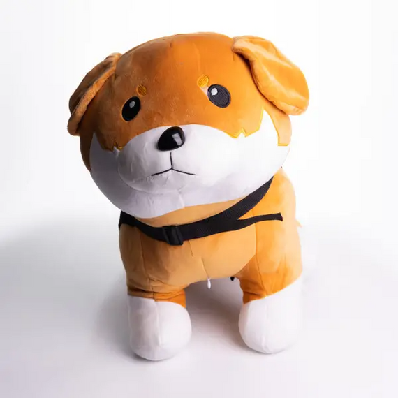 Игрушка-подушка Пес Патрон с пледом 110x140 см детский плюшевый коричневый 509-6BR | Зображення 2