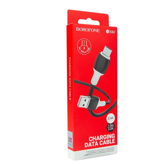 Кабель для зарядки телефона. USB Borofone BX84 Micro 2.4A | Зображення 1