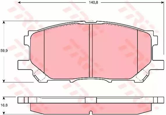 Колодки гальмівні дискові LEXUS RX 300, TRW (GDB3338)