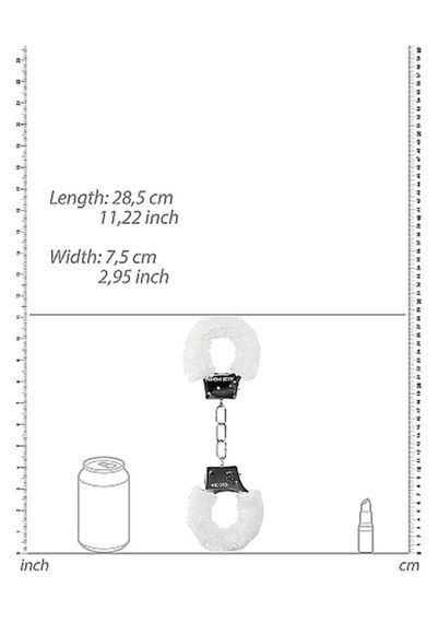 Наручники - Ouch! Beginner's Handcuffs Furry White Sex Aura | Зображення 2