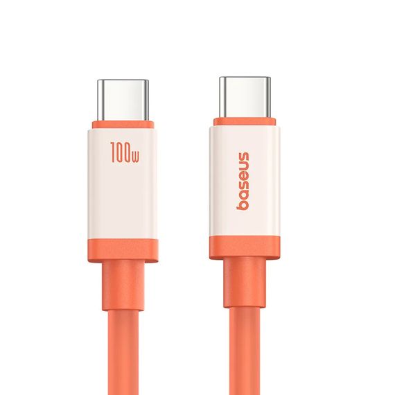 Дата кабель Baseus 0°C Series Fast Charging Type-C to Type-C 100W (1m) (P10368800731) Canyon Coral | Зображення 1