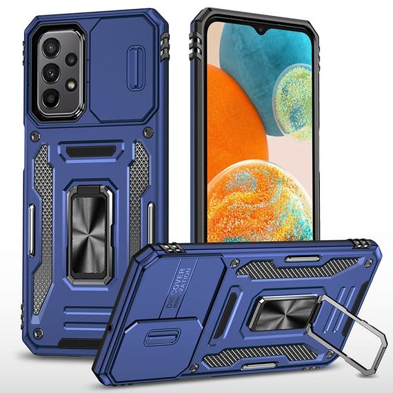 Ударопрочный чехол Camshield Army Ring для Samsung Galaxy A13 4G / A04s Синий / Navy