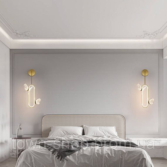 Бра настенное LED B1201-2 Золото 58х32х15 см. | Зображення 6