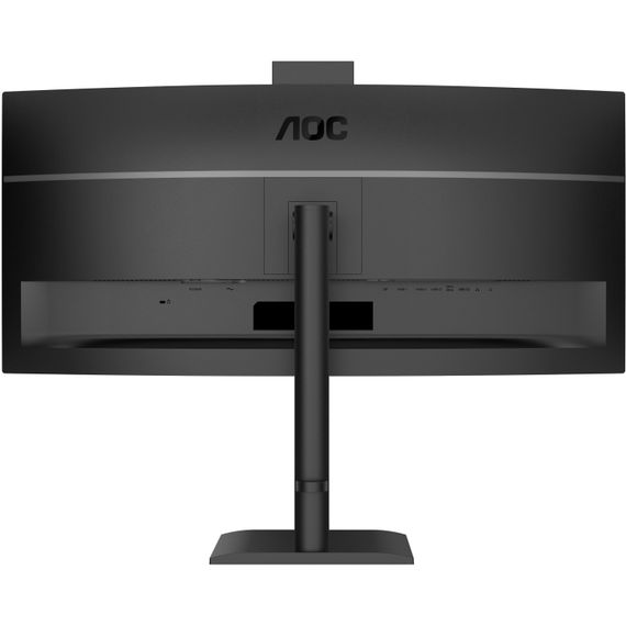 TFT 34" AOC CU34E4CW, WQHD, VA, 120Гц, вигн., 2xHDMI, DP, USB-C, RJ-45, USB-hub,cam,HAS, кол.,чорний | Зображення 3